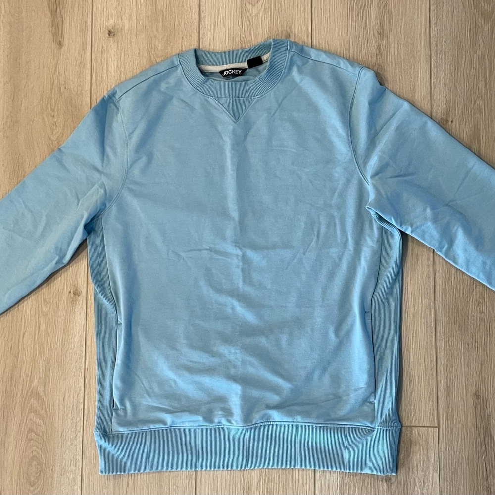 Jockey Men's Sky Blue Crewneck Sweatshirt